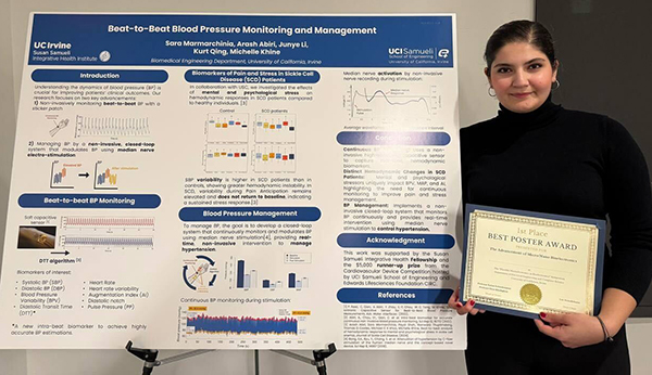 Biomedical engineering graduate student Sara Marmarchinia won the Best Poster Award at the symposium. 
