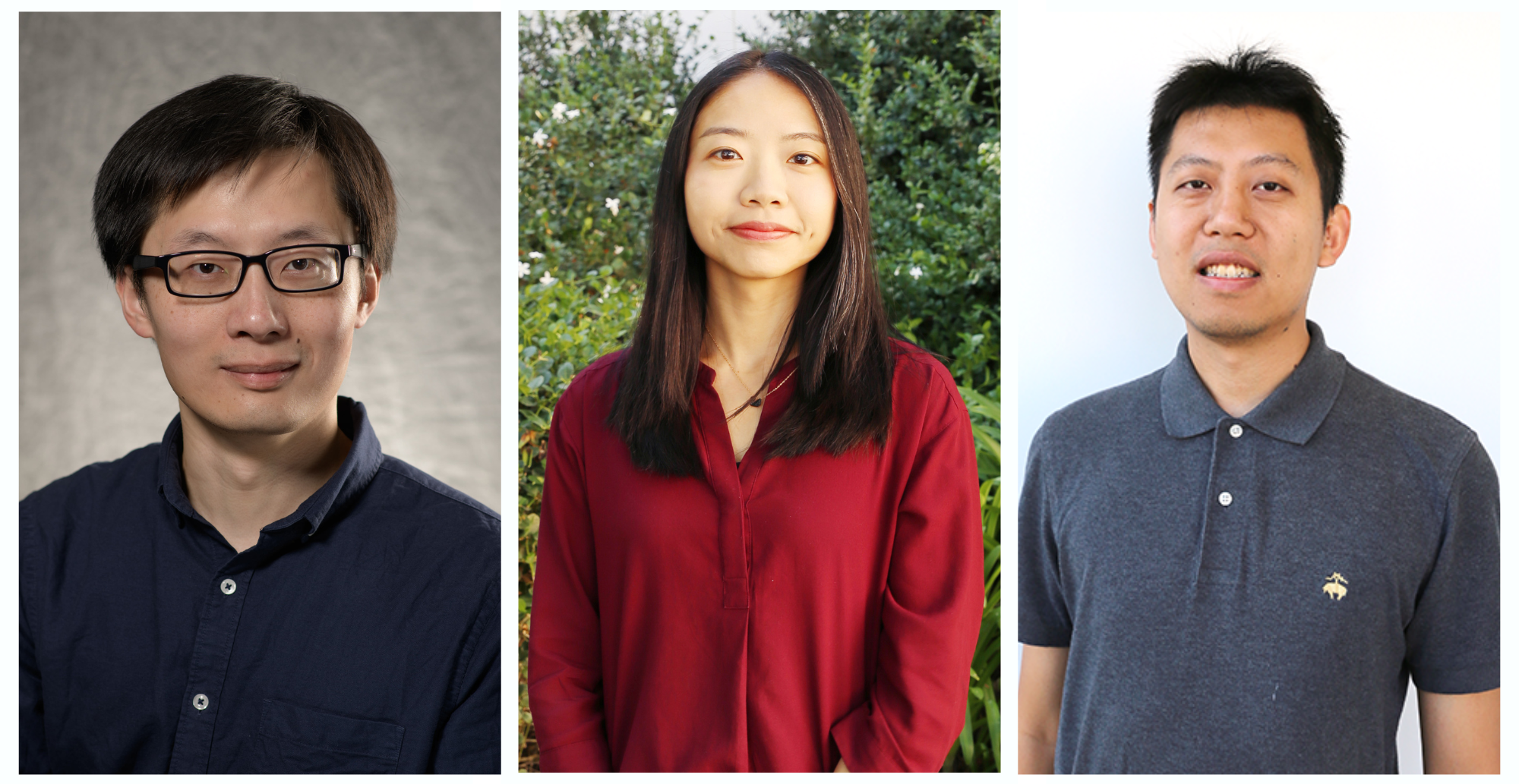 From left, Sitao Huang, Yanning Shen and Zhou Li have won Amazon Research Awards. 