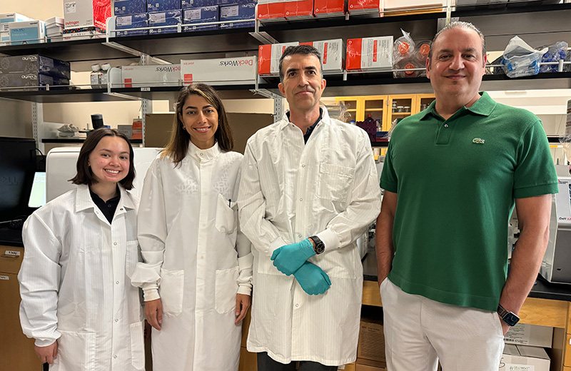 From left: biomedical engineering junior Kaylee Bear, postdoctoral scholar Yasaman Zamani, senior scientist Farhad Sadeghi and Dr. Arash Kheradvar