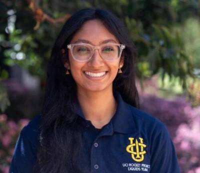 UCI Rocket Project propulsion lead and mechanical engineering senior Uma Iyer